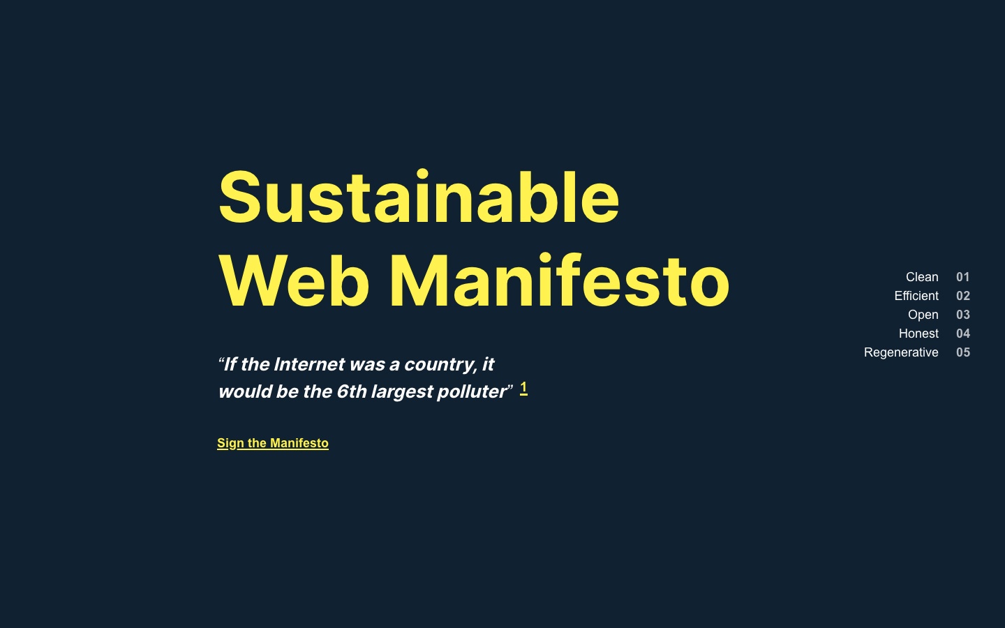 Sustainable Web Manifesto